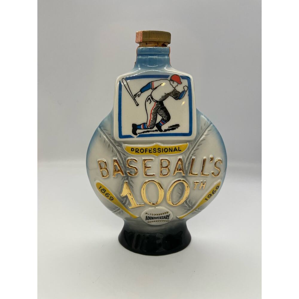 Vintage 1969 Professional Baseball 100th Anniversary Jim James Beam Decanter
